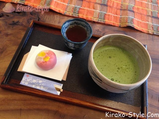 野点　お抹茶　お菓子