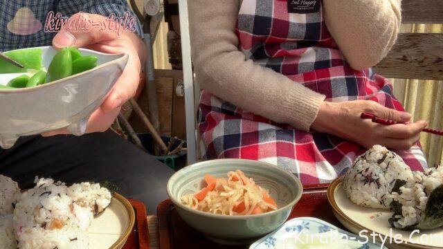 ベランダ　園芸　昼食　ランチ　ご飯