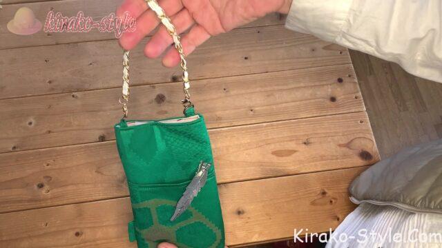 スマホショルダー　スマポーチ　和布　和柄　着物生地