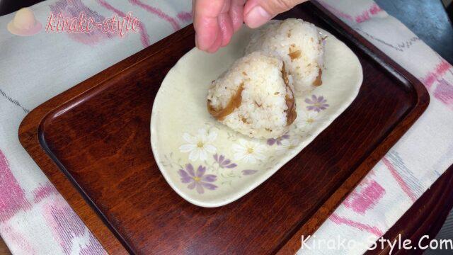 新ショウガ　佃煮　おにぎり