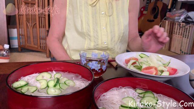 七夕　そうめん