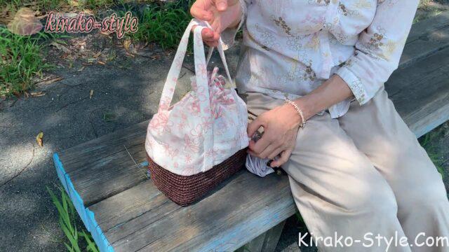 かご巾着　作る　名古屋城　名城公園
