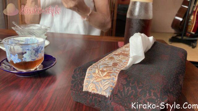 ティッシュペーパーケース　作り方　自作　錦玉羊羹　きんぎょくかん　和菓子