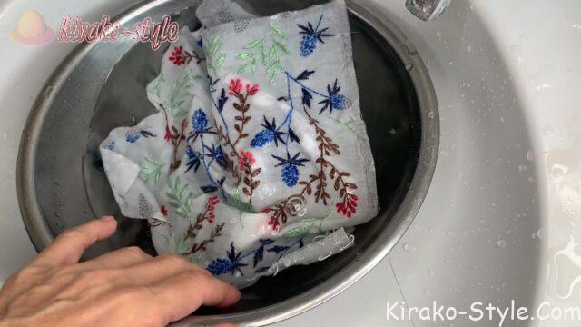 セリア刺?図案　プリントクロス　フラワーガーデン　エリンジウム