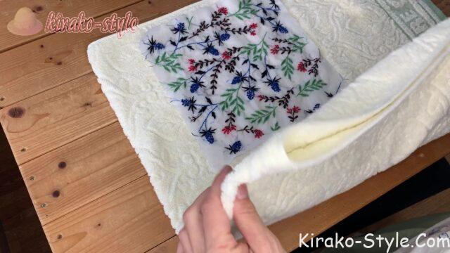 セリア刺?図案　プリントクロス　フラワーガーデン　エリンジウム
