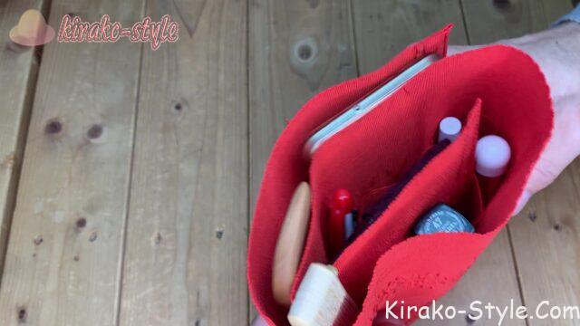 博多織 半幅帯 バッグの中の整理グッズ 収納ポケット