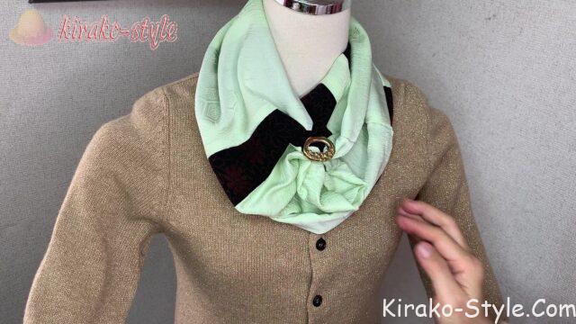 シルクのネックウォーマー　アレンジ　色の組み合わせ