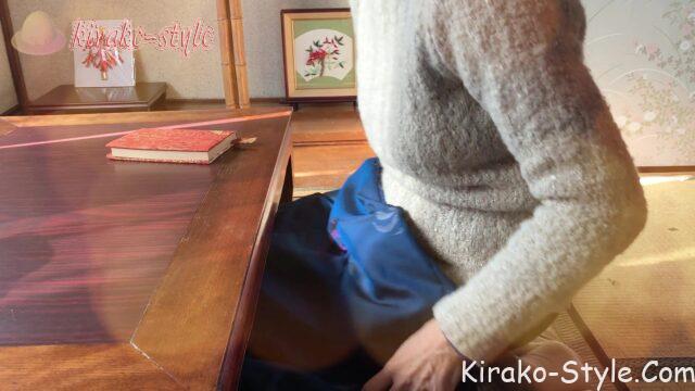 羽織　切らない解かない　着物リメイク　紬　紺色