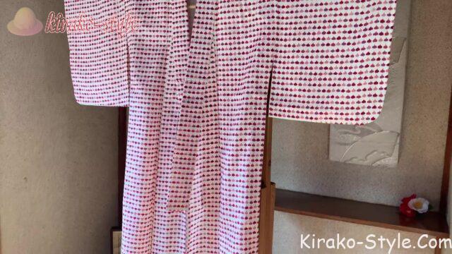 ウール着物　着物リメイク　暮らし着　ぬくもり家事羽織