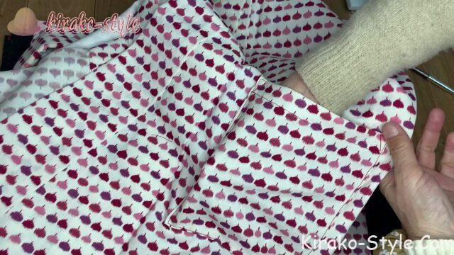 ウール着物　着物リメイク　暮らし着　ぬくもり家事羽織