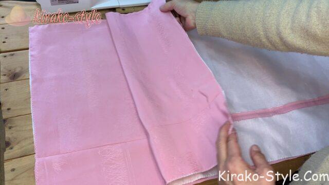 羽織　着物　リメイク　シルクアイス　絹枕カバー　ハギレ　御所車