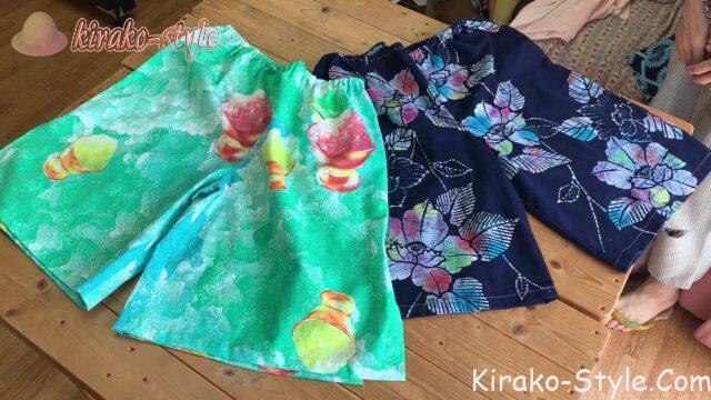 ペチパンツ　長襦袢　胴裏　浴衣　リメイク　絹シルク　スリットありなし　汗対策　透け防止