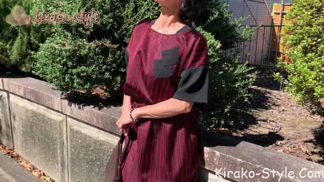 雨コートからワンピース 絹 シルク ツートンカラー 黒喪服 簡単 かぶるだけ プルオーバー
